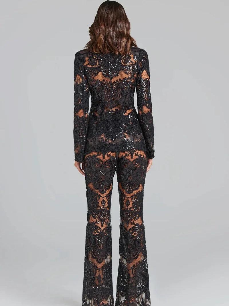 Asia Lace Pant Set - Black - NOIRE X Label