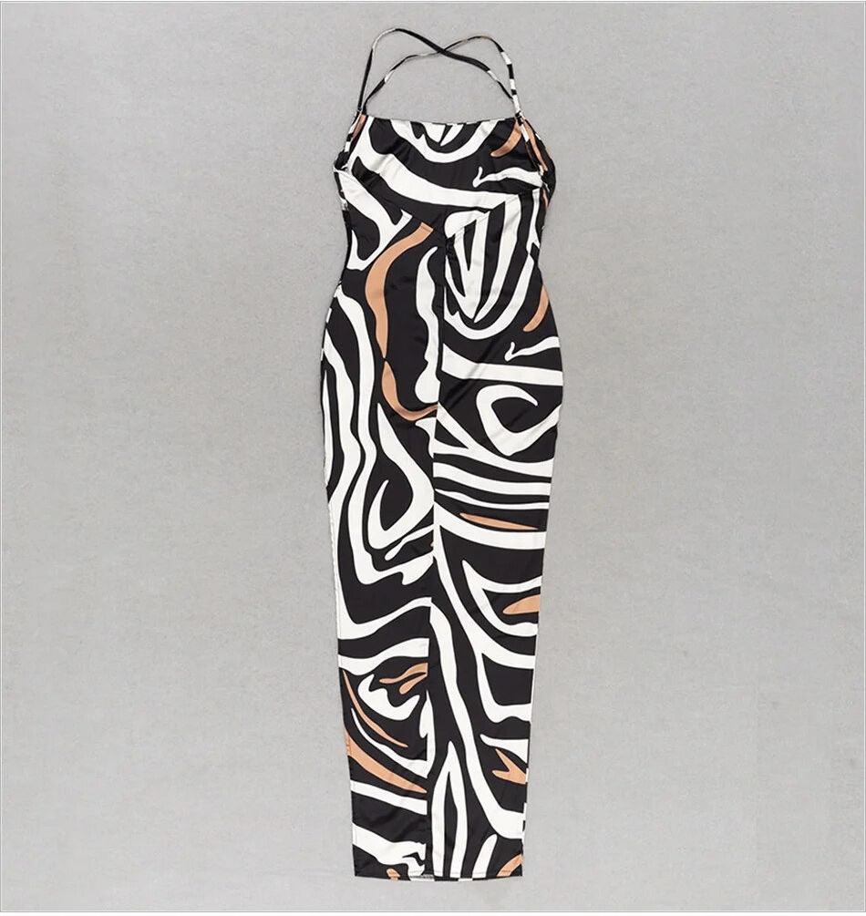 Colby Zebra Print Maxi Dress - NOIRE X Label