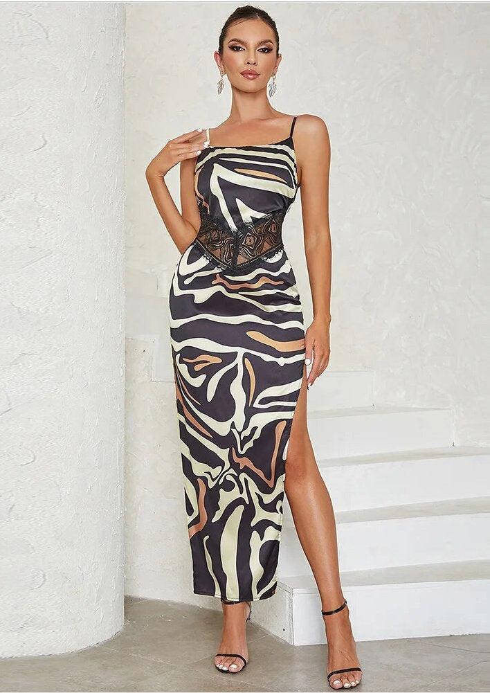 Colby Zebra Print Maxi Dress - NOIRE X Label