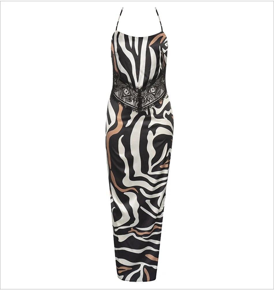 Colby Zebra Print Maxi Dress - NOIRE X Label