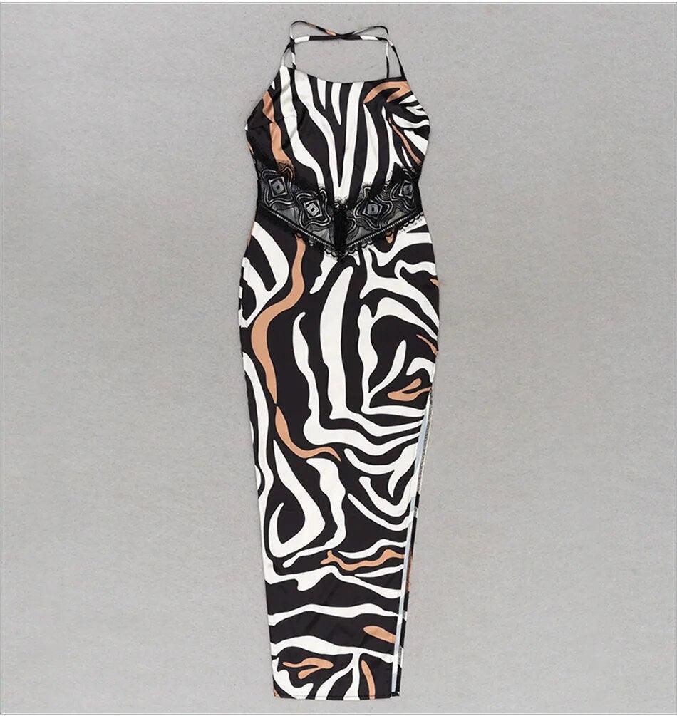 Colby Zebra Print Maxi Dress - NOIRE X Label