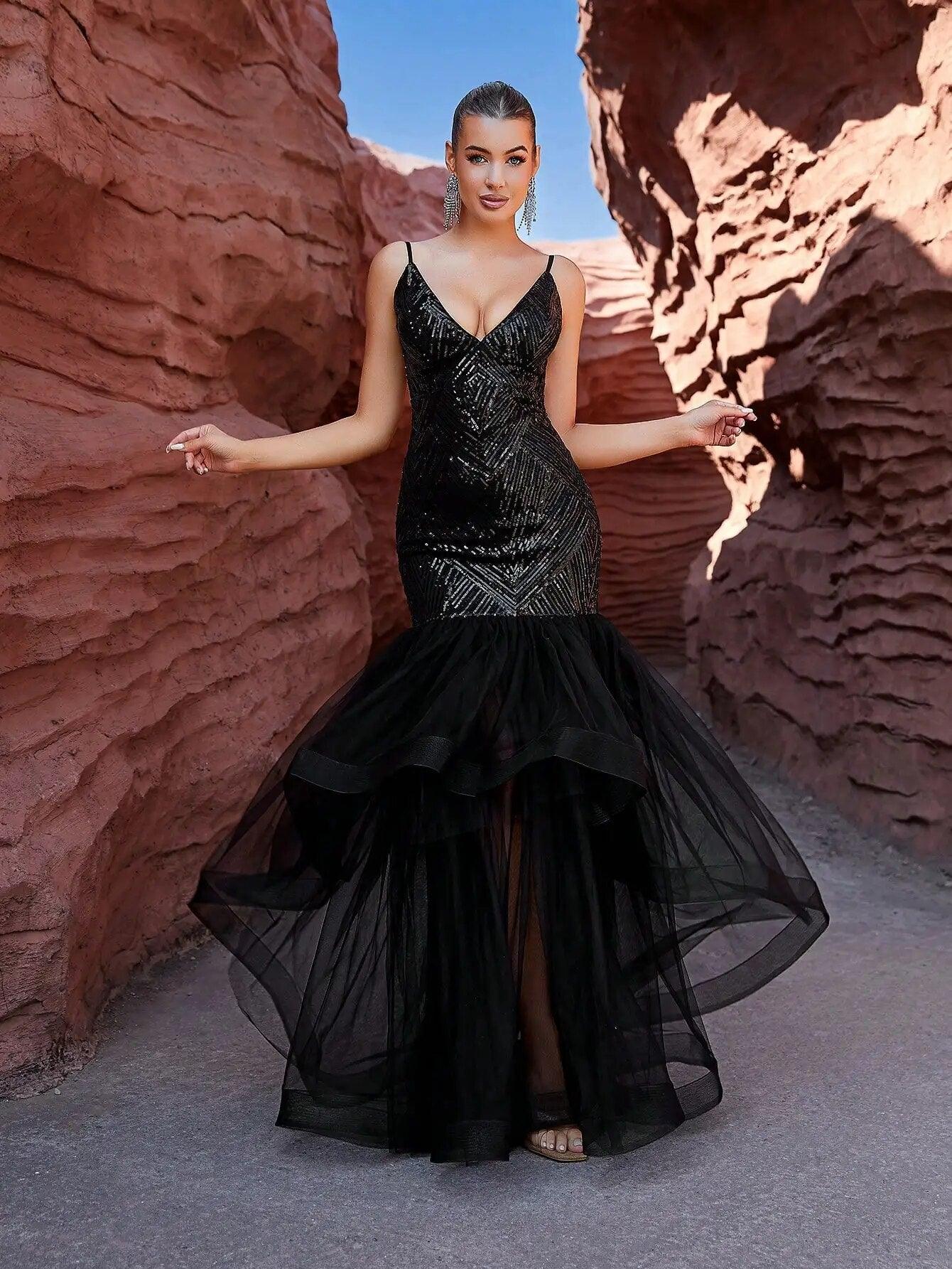 Gwendolyn Sequin Evening Dress - NOIRE X Label