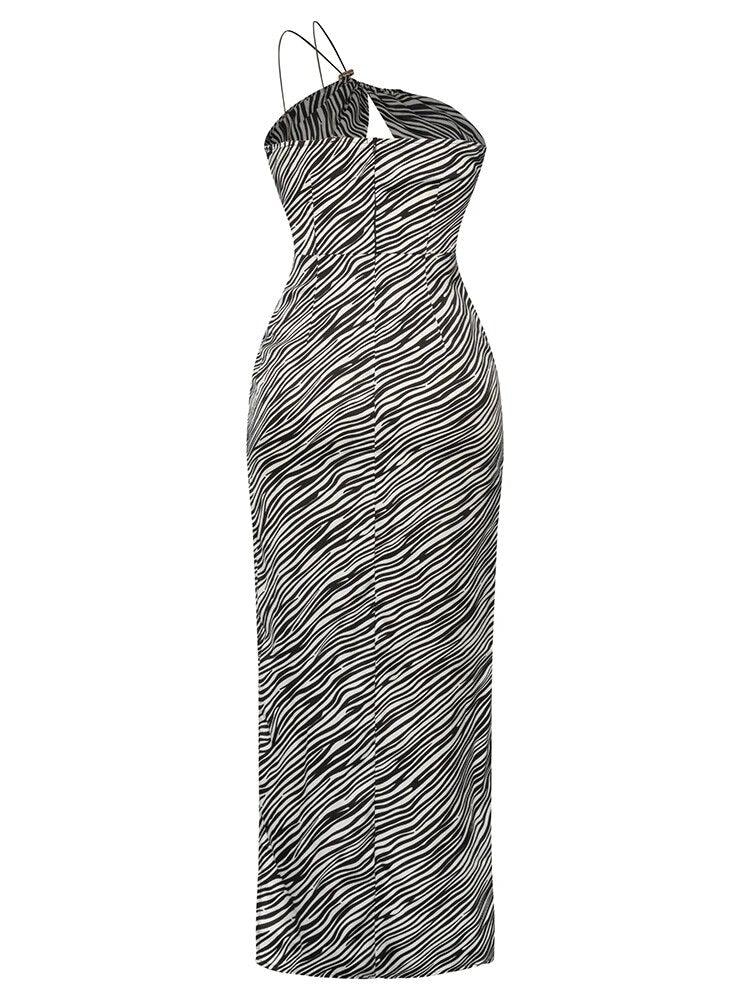 Kamron Zebra Print Maxi Dress - NOIRE X Label