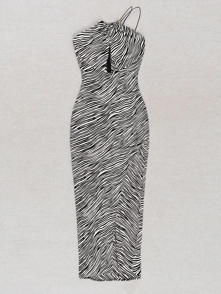 Kamron Zebra Print Maxi Dress - NOIRE X Label