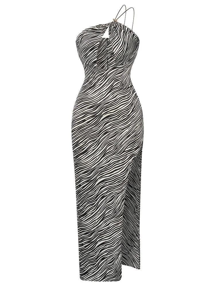 Kamron Zebra Print Maxi Dress - NOIRE X Label