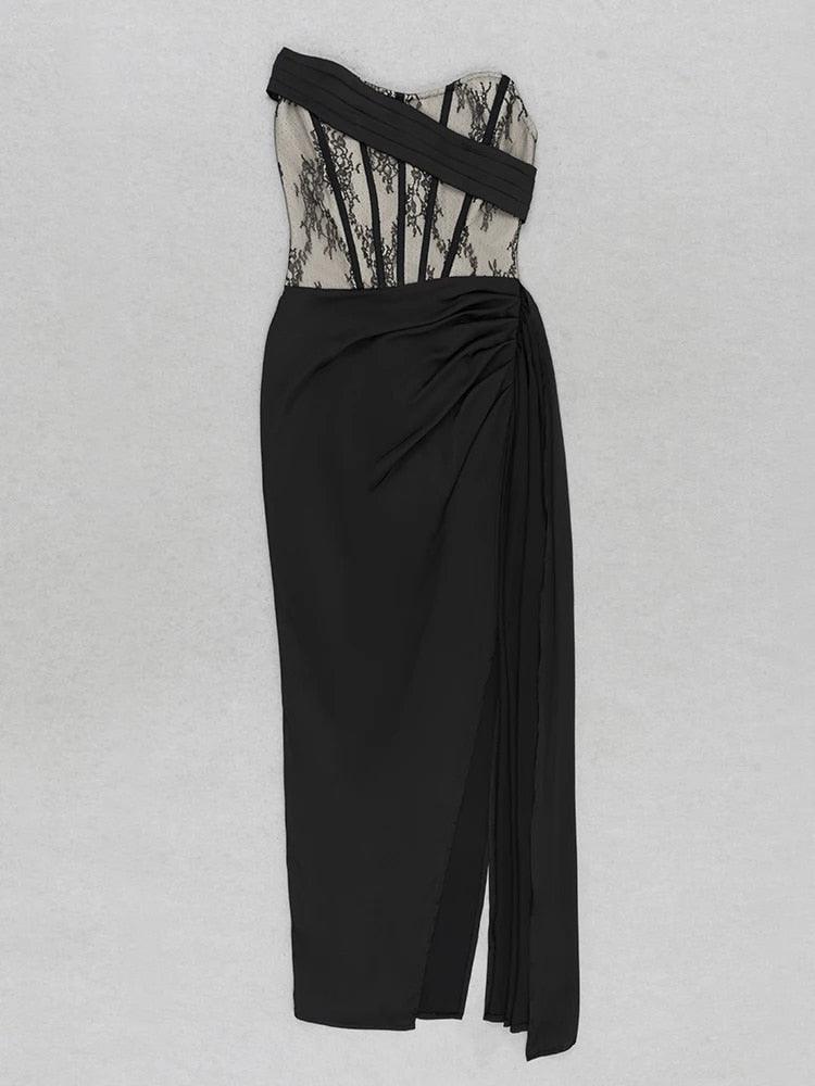 June Eyelash Lace Maxi Dress - NOIRE X Label