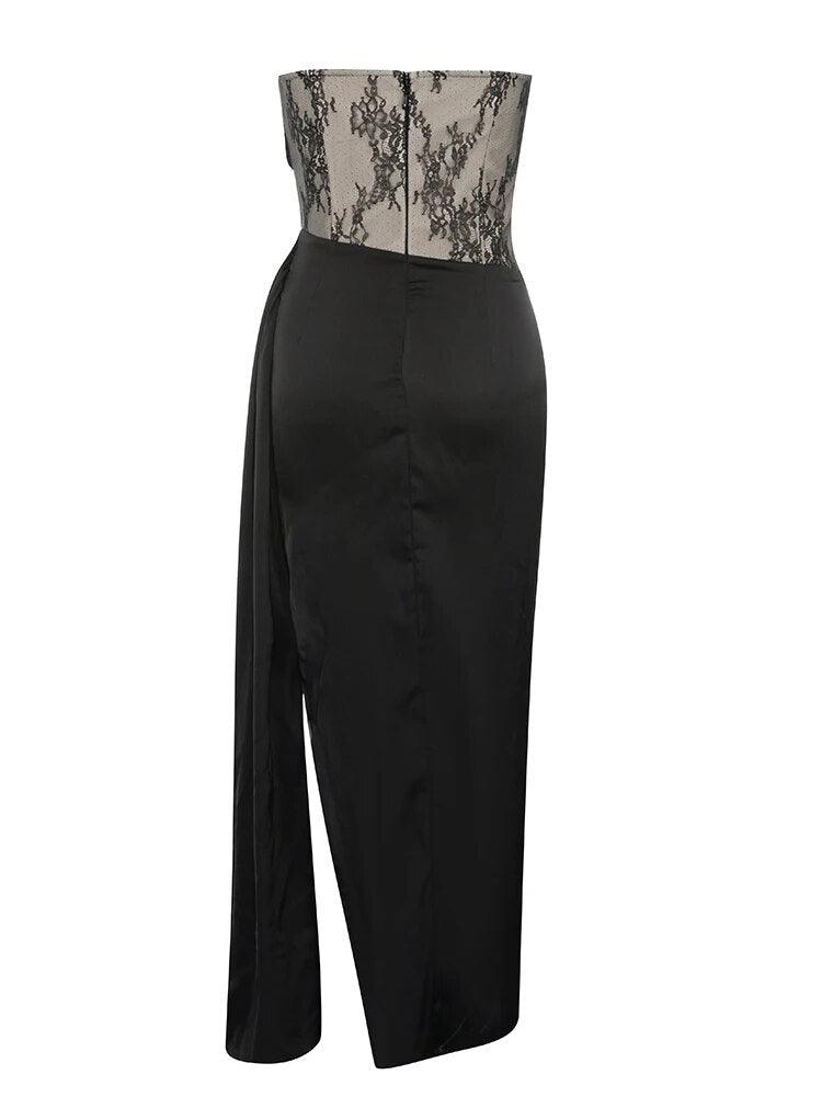 June Eyelash Lace Maxi Dress - NOIRE X Label