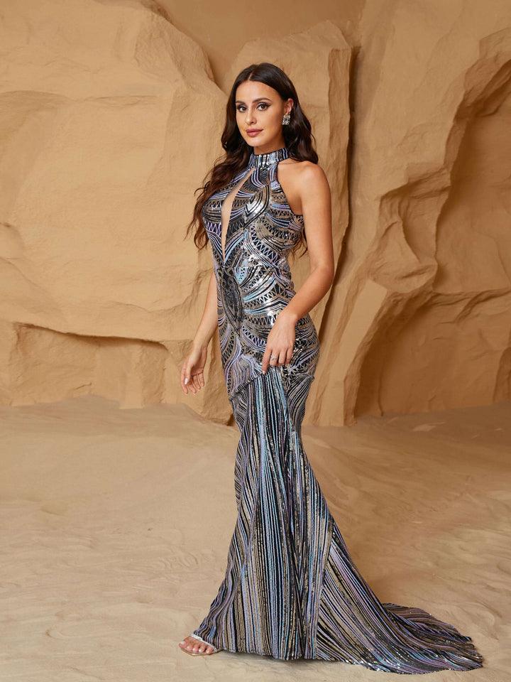 Safiya Sequin Evening Dress - NOIRE X Label