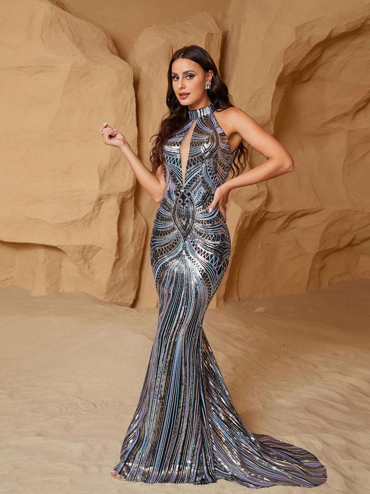 Safiya Sequin Evening Dress - NOIRE X Label