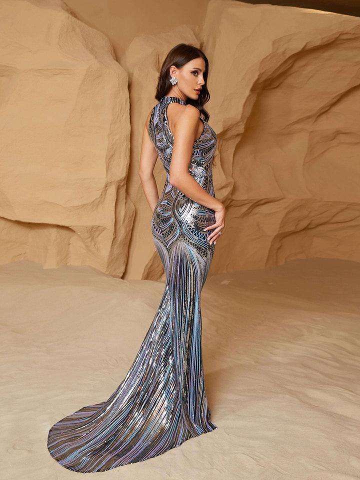 Safiya Sequin Evening Dress - NOIRE X Label